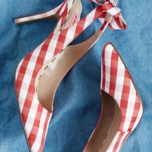 Sexy Betsey Johnson/ModCloth plaid sling backs